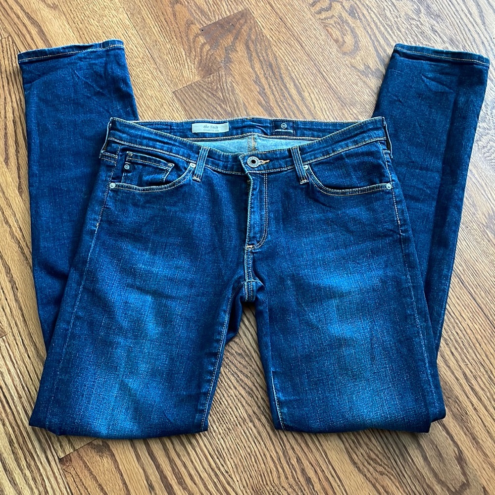 AG Adriano Goldschmied Dark Wash Cigarette Leg Jeans